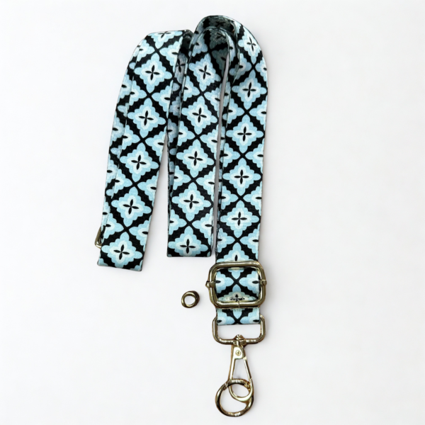 Correa Estampada Azul Celeste